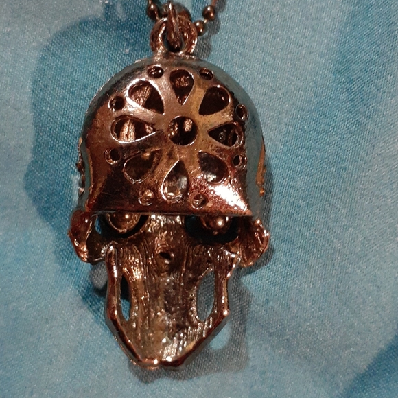 Black Skull Stainless Steel Necklace- Halloween - Picture 4 of 6